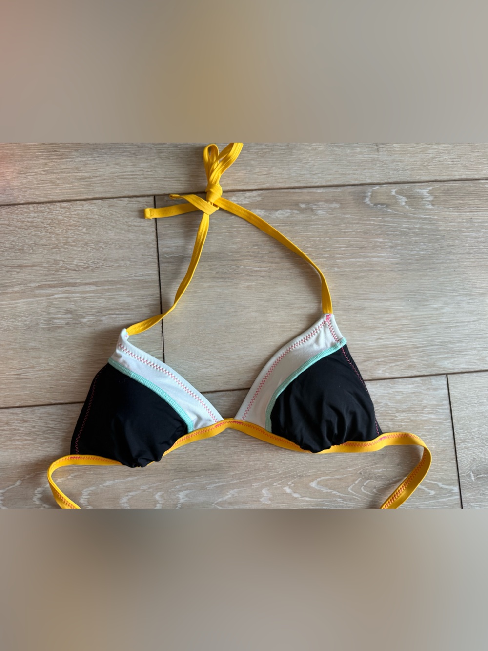 New Hobie Black Triangle Bikini Top.  Sexy. Surfing. Sporty